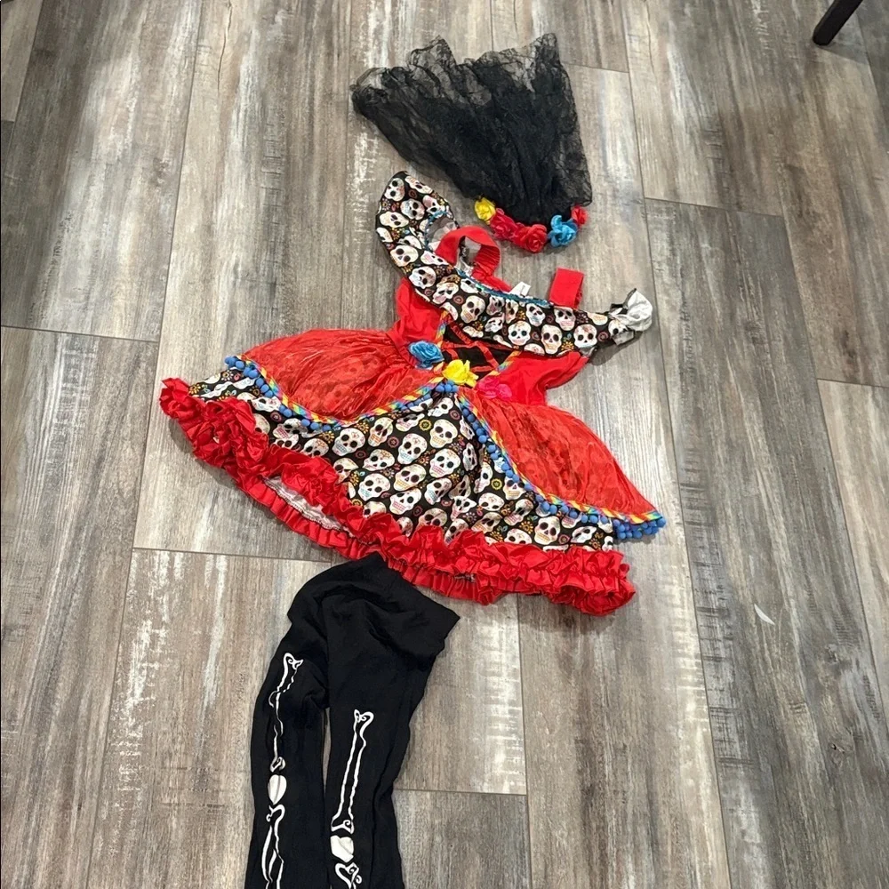Seniorita day of the dead skull costume